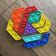 Load image into Gallery viewer, Silicone Fidget Poppers - Rainbow Puzzle
