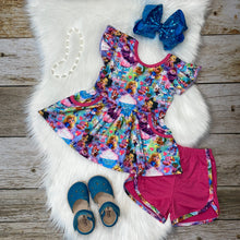 Load image into Gallery viewer, Pink Bakery Wonder Flutter Sleeve Peplum Set
